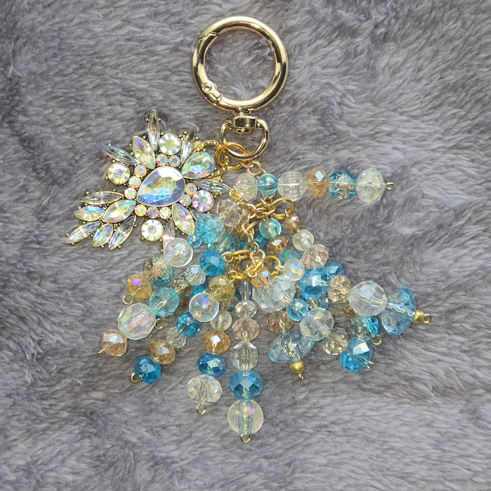 Elegant Crystal Charm Keychain Or Purse Charm